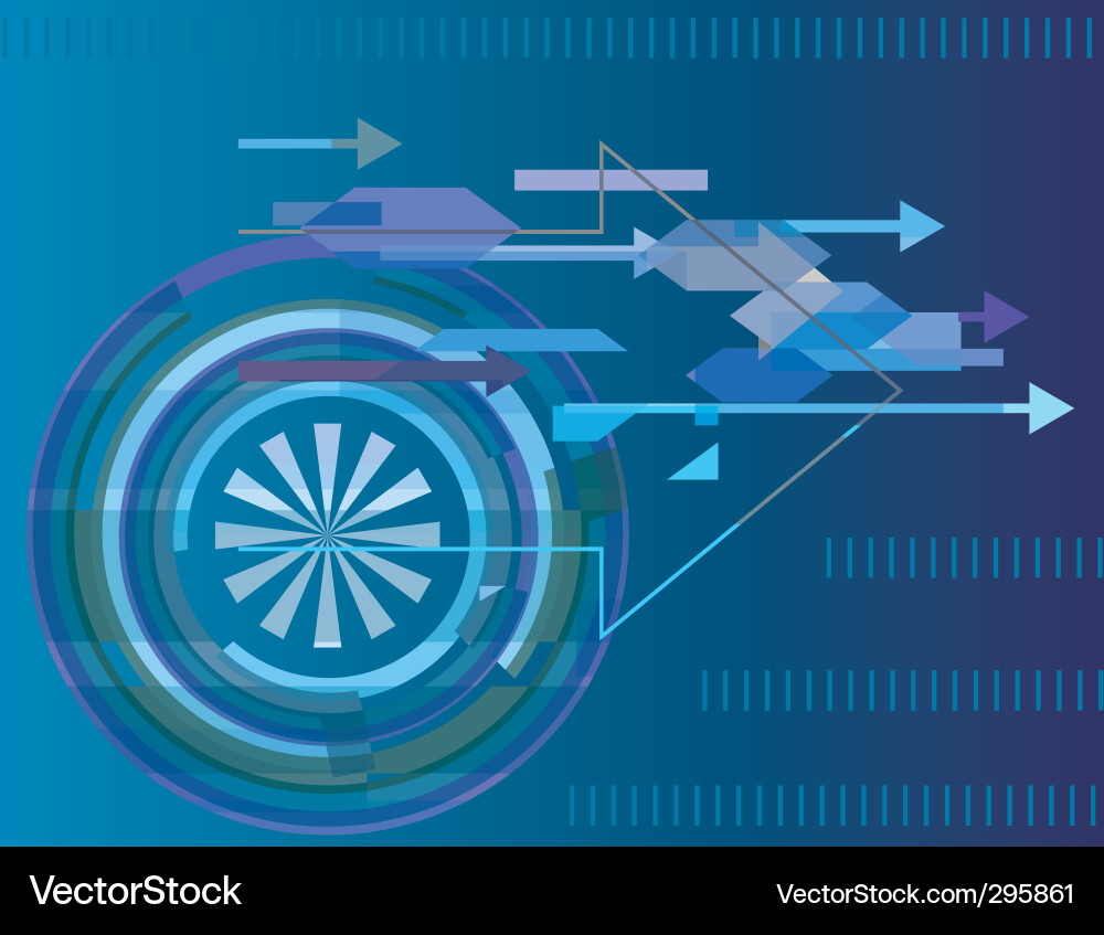 Abstract Tech Background with Arrows Vector Image
