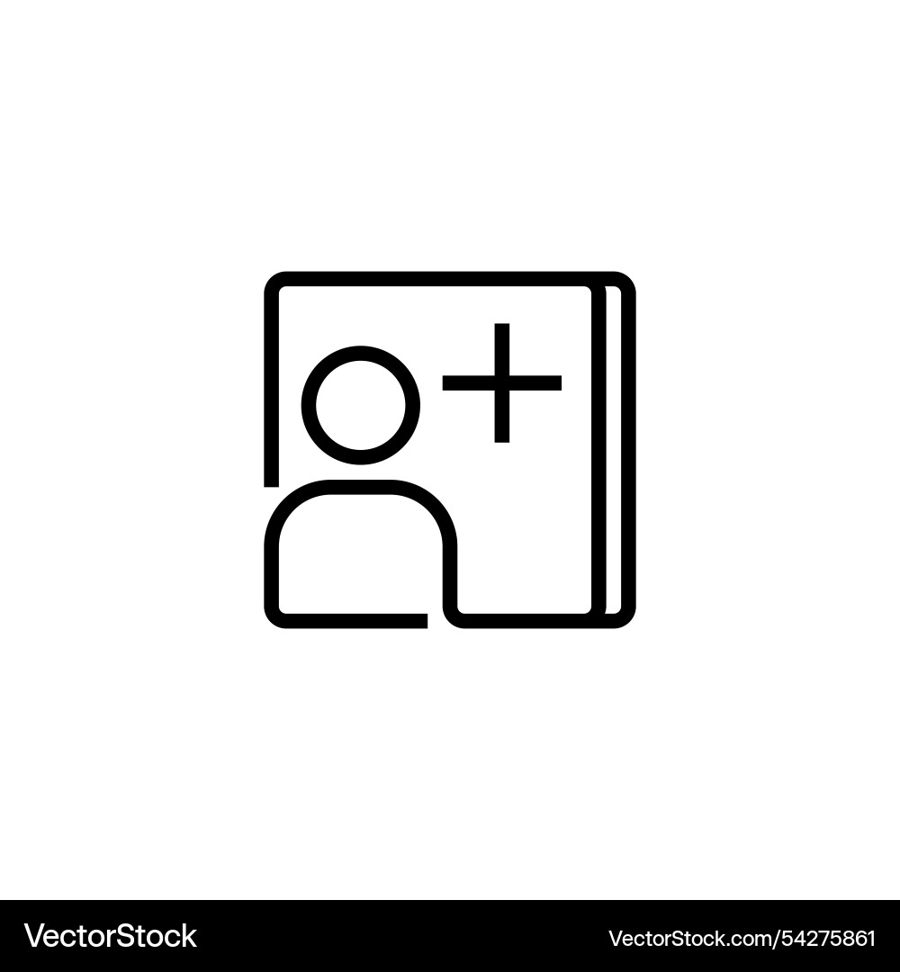 Add friend line icon linear style sign for mobile vector image