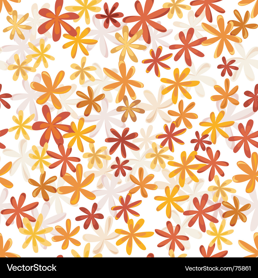 Autumn Floral Repeat Vector Image
