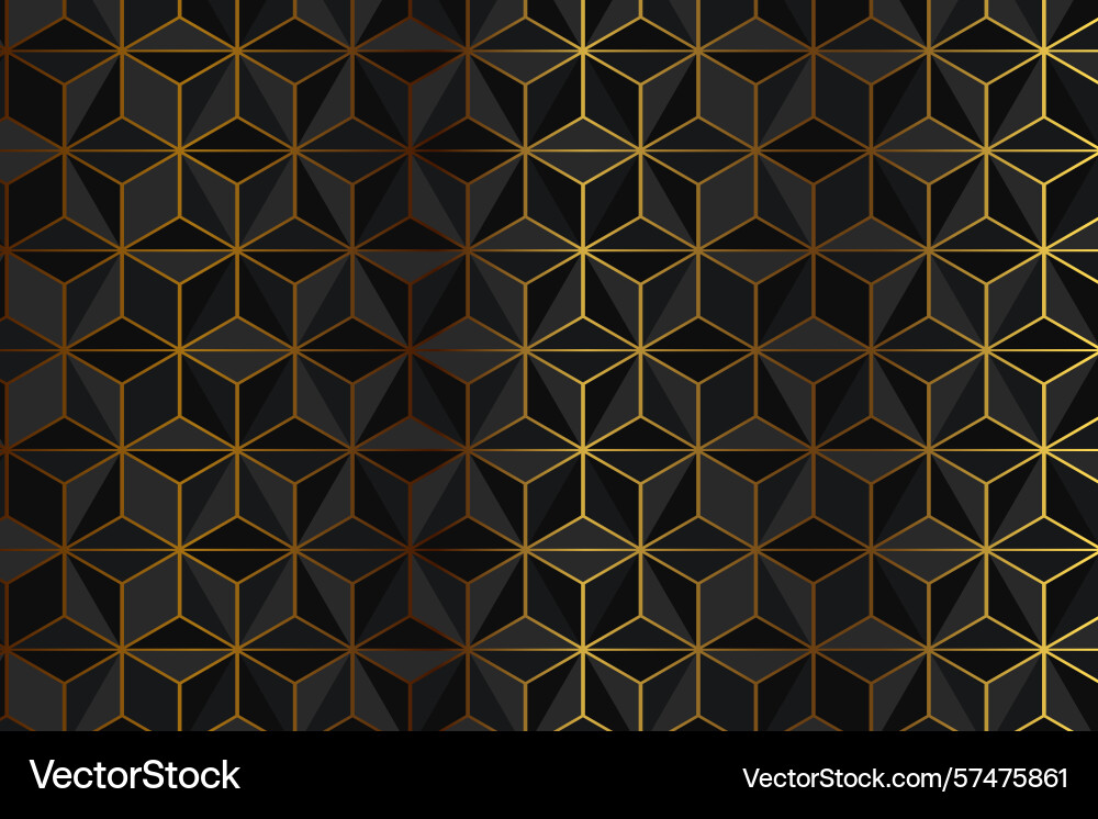 Geometric seamless pattern with black elements Vector Image