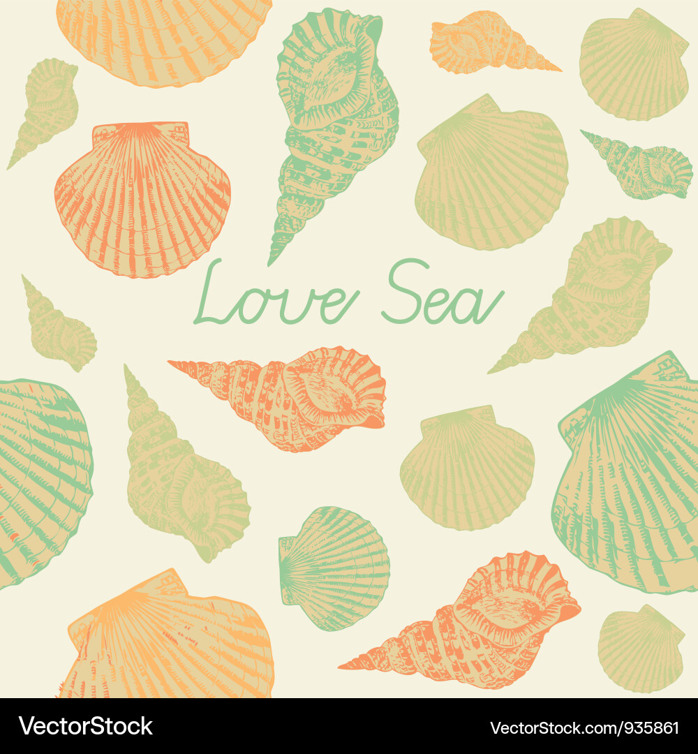 Seashell Pattern Vector Image