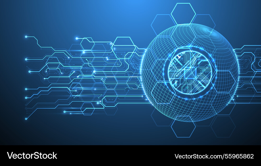 Abstraktes Bild eines Computerchips in der Mitte Abstraktes Bild eines Computerchips in der Mitte vektorbild