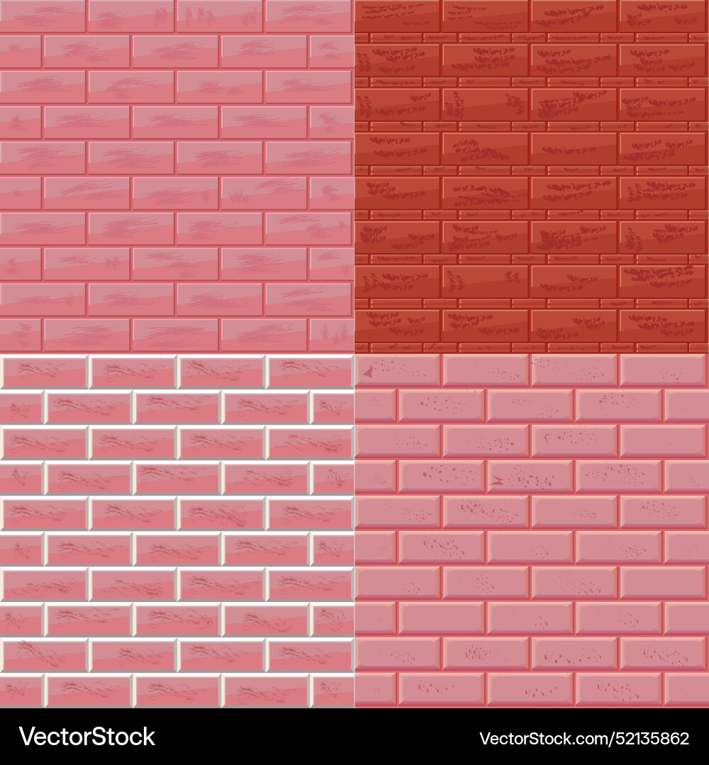 Architecture rustication types set texturised vector image