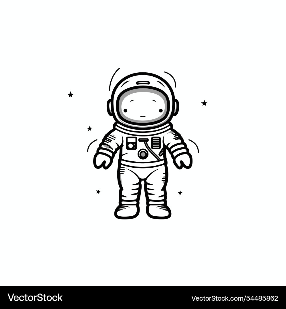 Astronaut character floating in outer space Astronaut character floating in outer space Vector Image