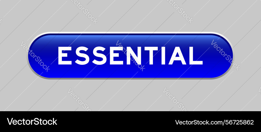Blue color capsule shape button with word Blue color capsule shape button with word Vector Image