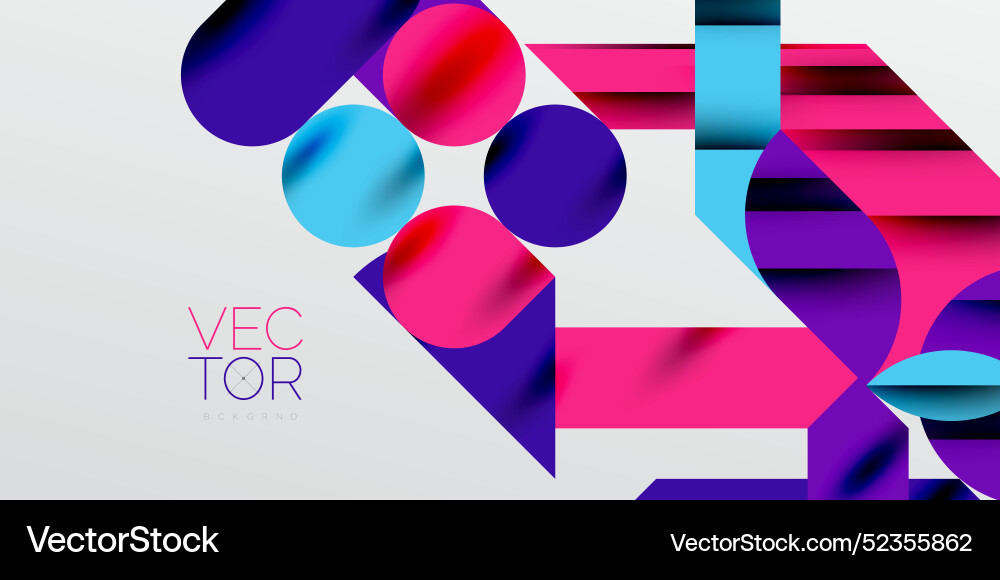 Colorful simple dynamic geometric forms circles Colorful simple dynamic geometric forms circles vector image
