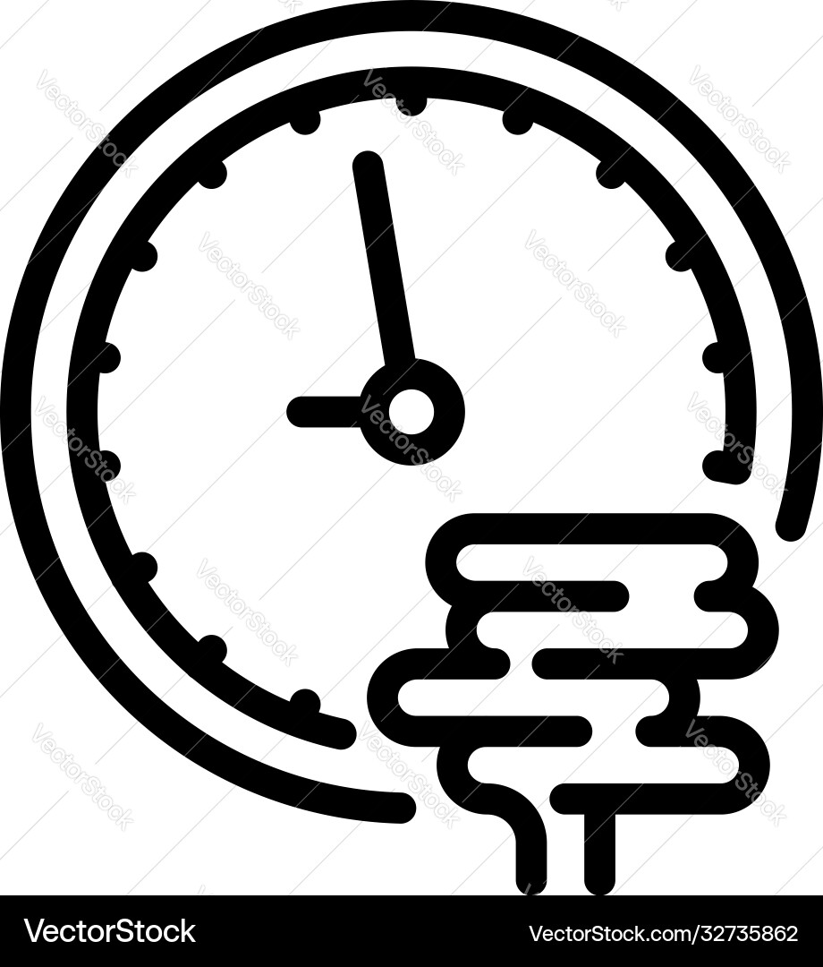 Digestion time icon outline style Digestion time icon outline style vector image