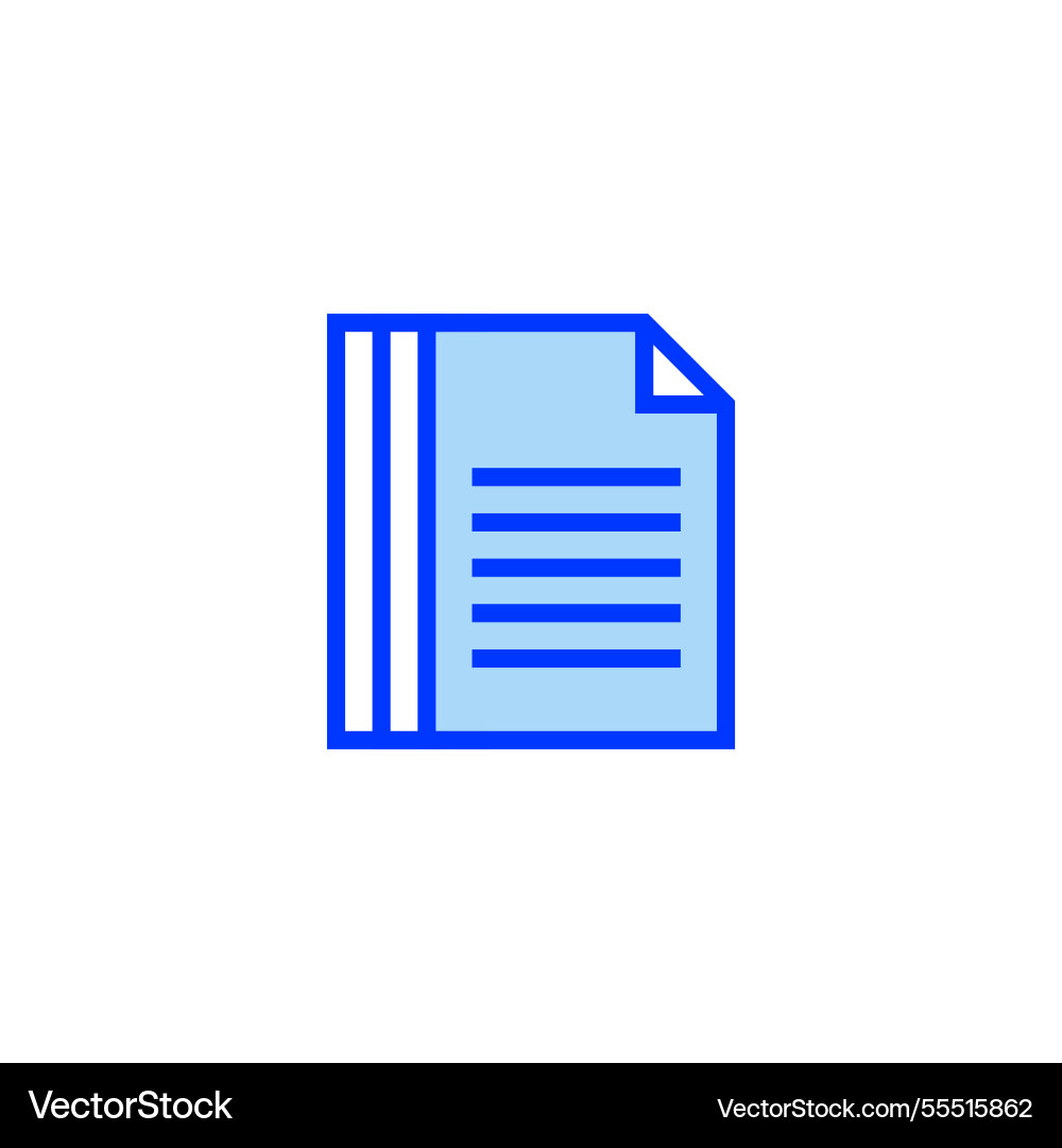 Document with lines icon linear style sign Document with lines icon linear style sign vector image
