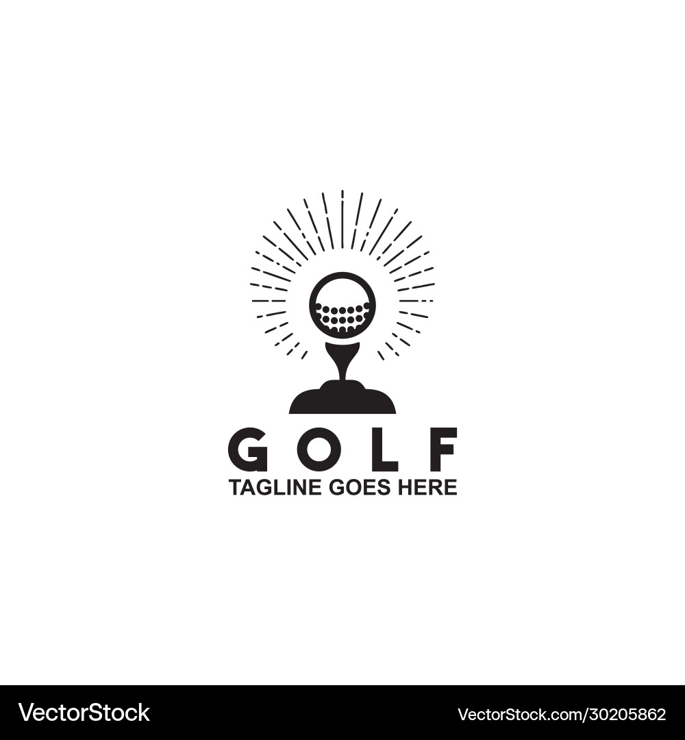 Golf Emblem Logo Template Vector Image