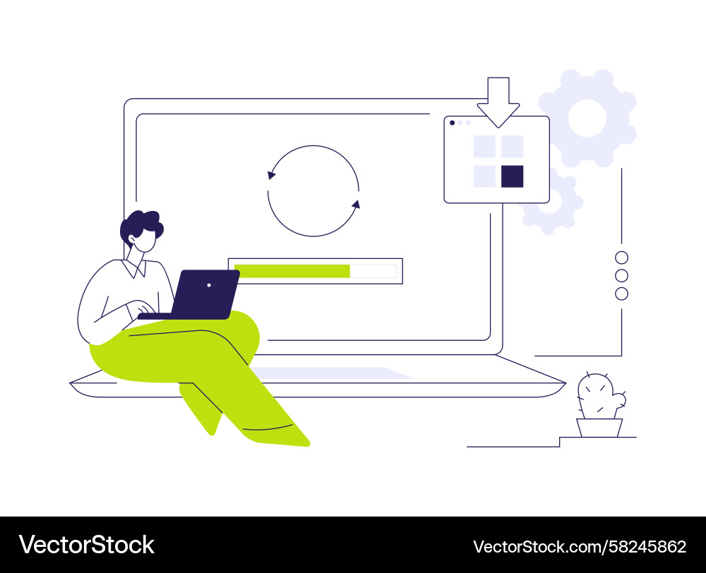Software Upgrade Concept Vector Image