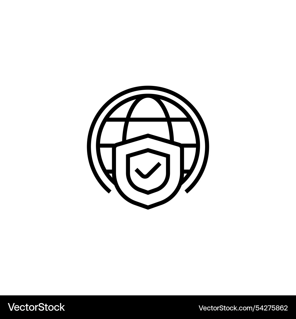 Web security line icon linear style sign Web security line icon linear style sign vector image