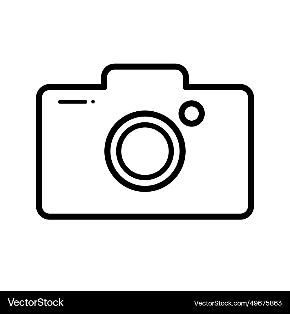Camera line icon logo Royalty Free Vector Image