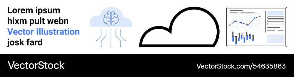 Cloud computing concepts including artificial Cloud computing concepts including artificial Vector Image