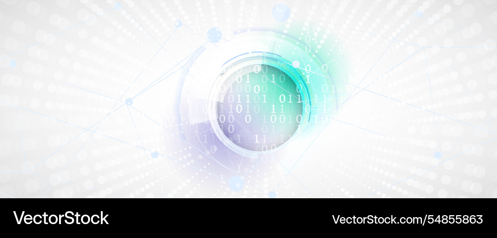 Futuristic background big data visualization Vector Image