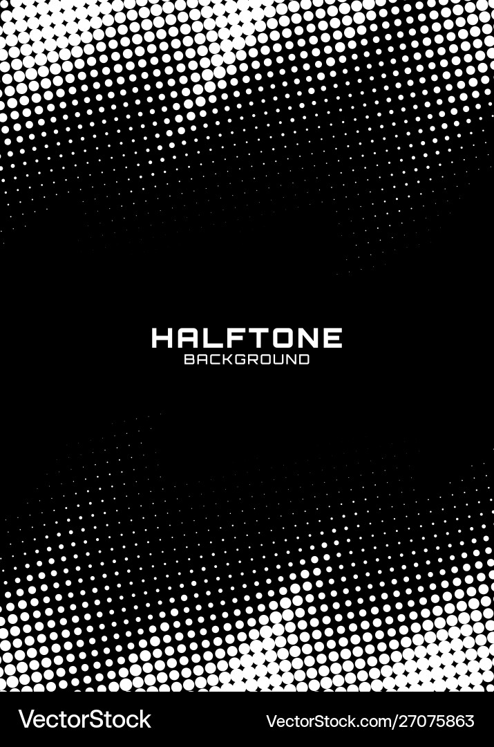 Halftone dots pattern frame vertical background vector image