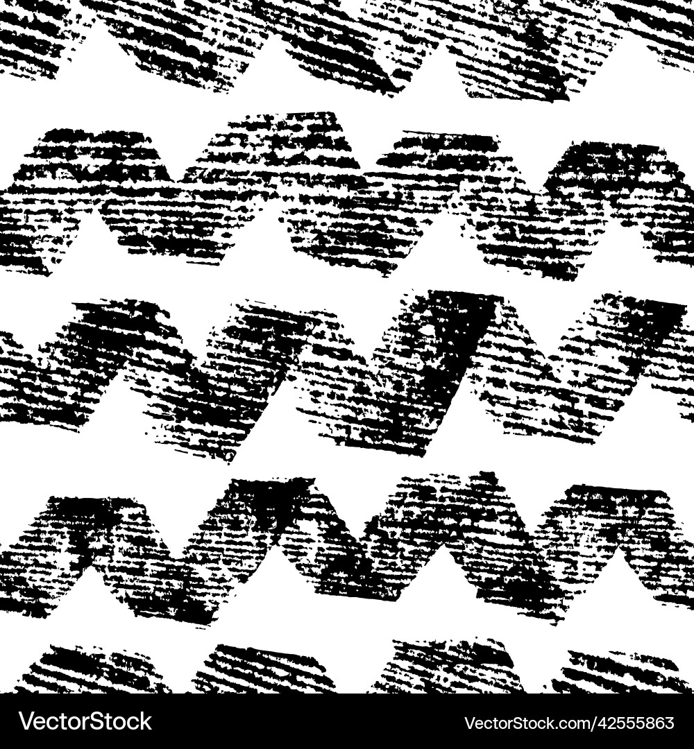 Textured zig zag lines seamless pattern Textured zig zag lines seamless pattern vector image
