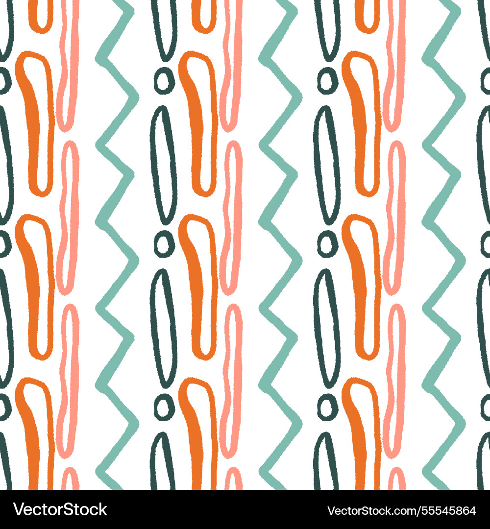 Abstract seamless pattern with drawing in doodle Vector Image
