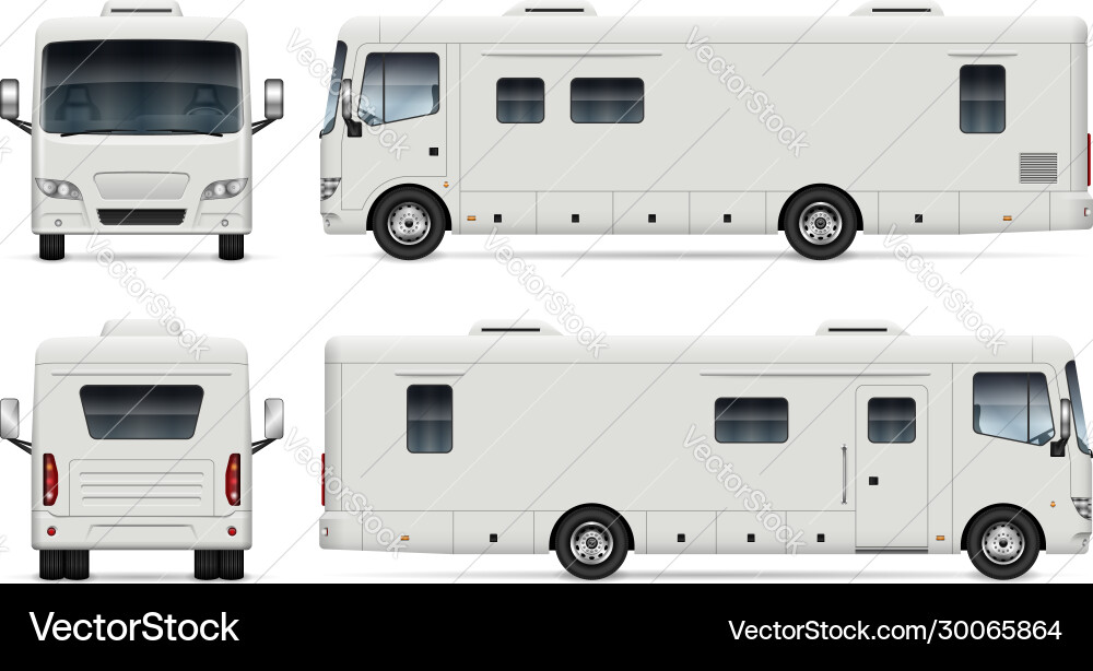 Camper van on white background Royalty Free Vector Image