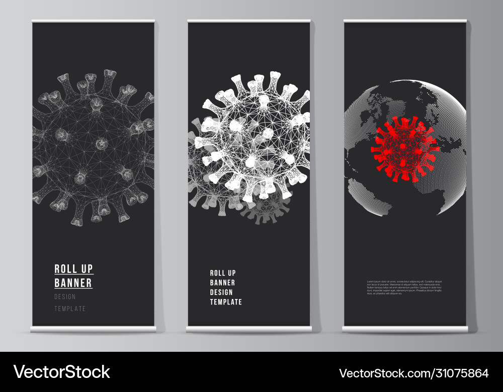 Layout roll up mockup design templates Layout roll up mockup design templates vector image