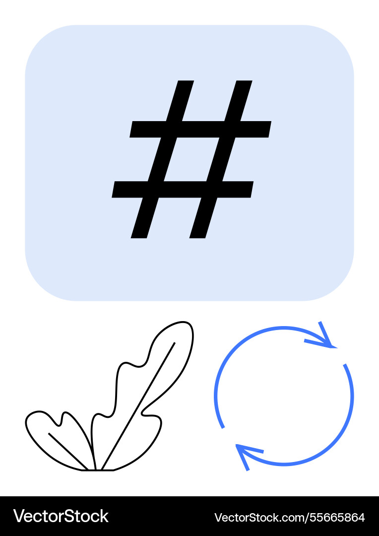 Metadata tag with circular arrows and leaf design Metadata tag with circular arrows and leaf design vector image