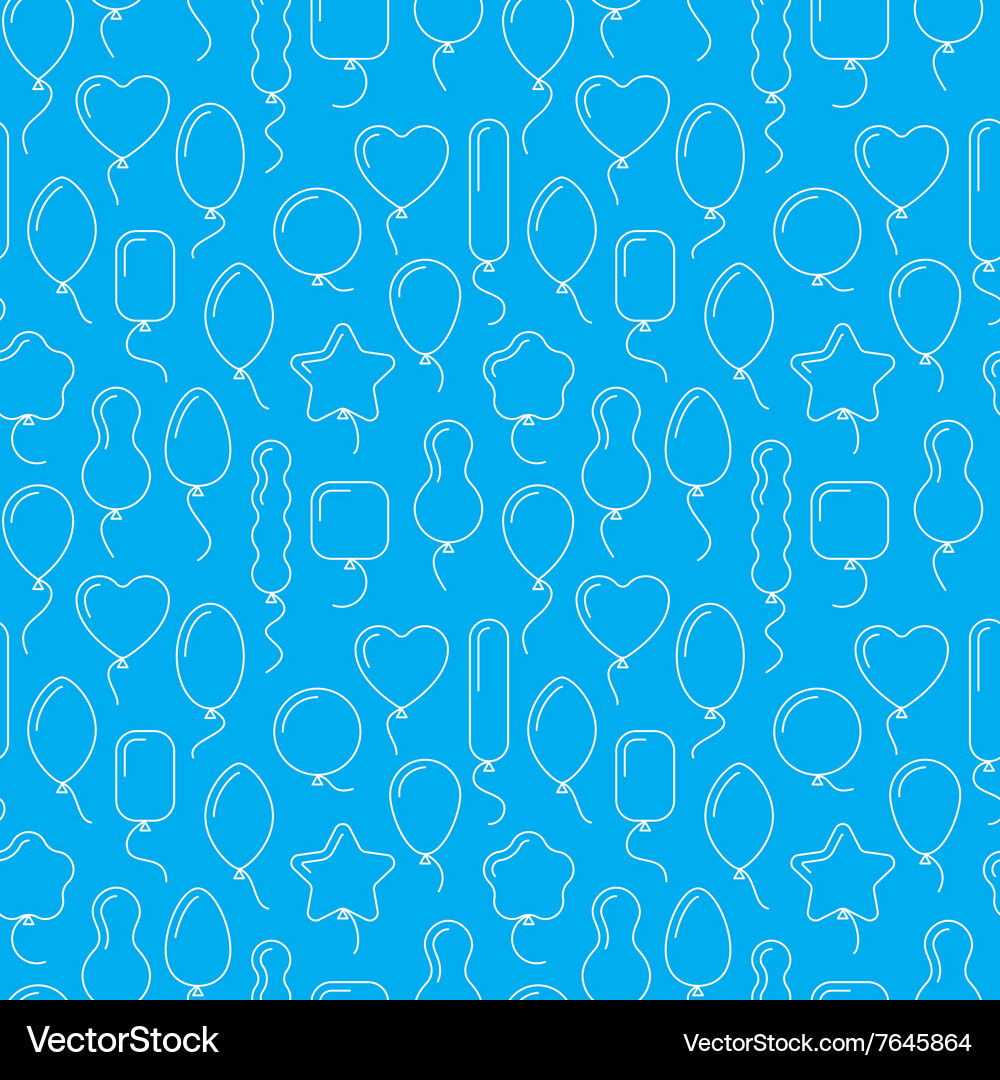 Seamless pattern with balloons of different shapes Vector Image