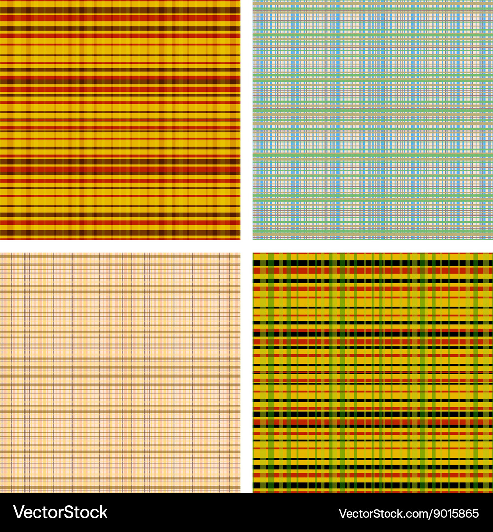A set of scottish patterns Vector Image