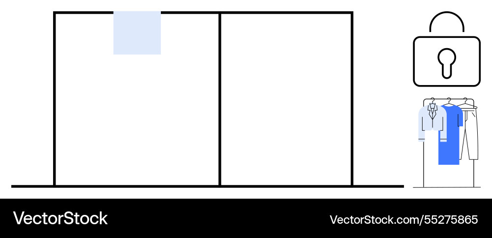 Data security concept featuring a locked padlock Vector Image