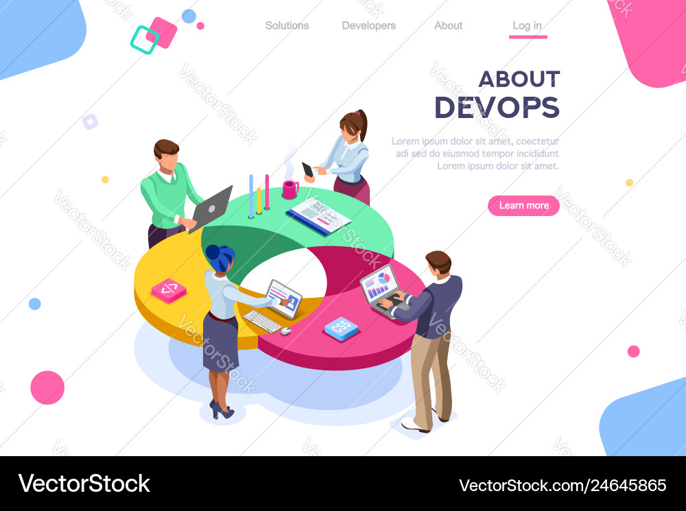DevOps Team Collaboration vektorbild
