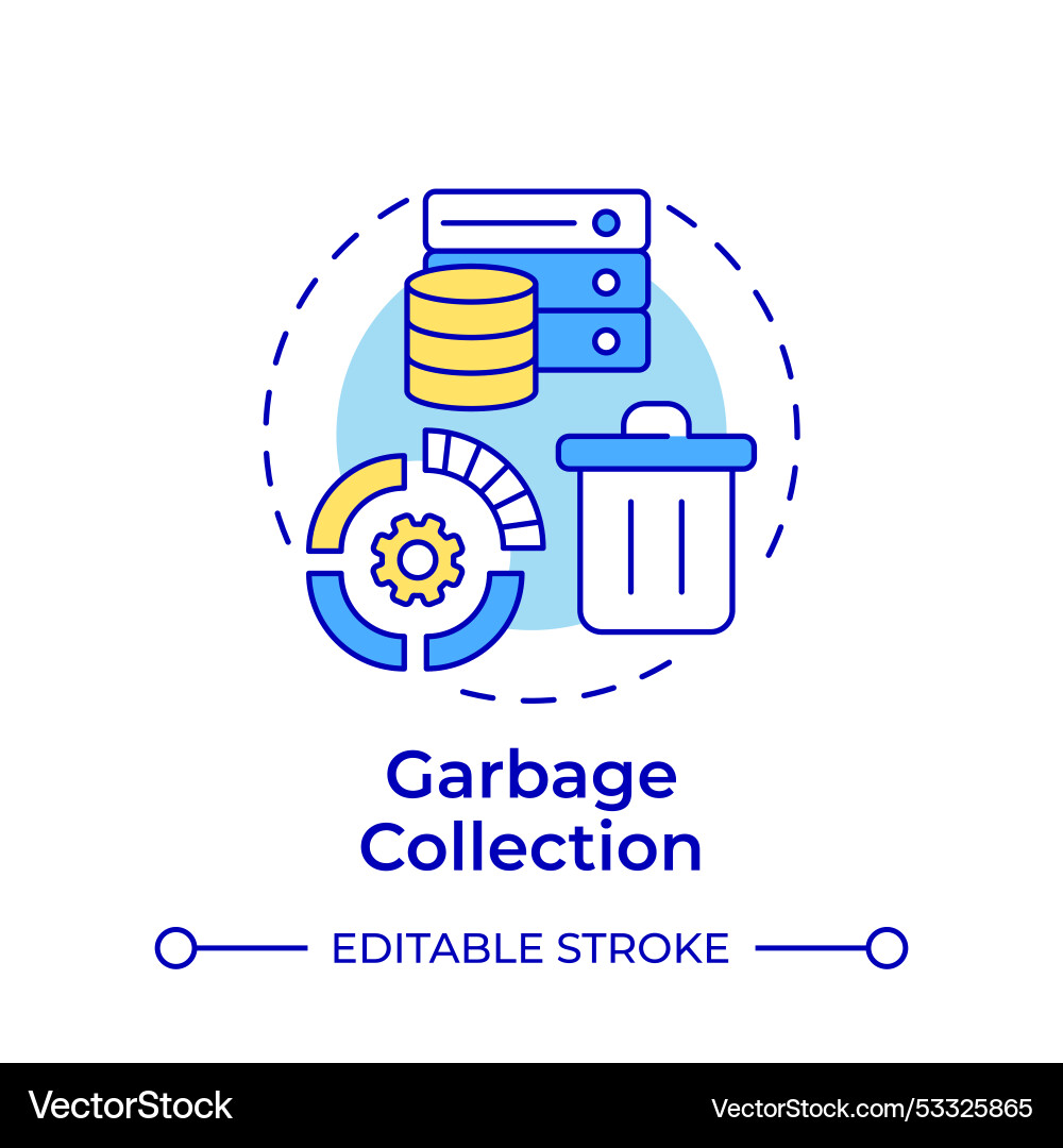 Garbage collection multi color concept icon Garbage collection multi color concept icon vector image