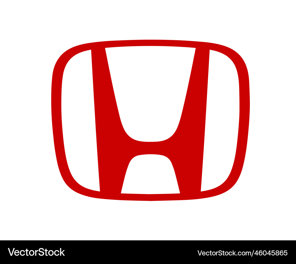 Honda brand logo car symbol black design vector image