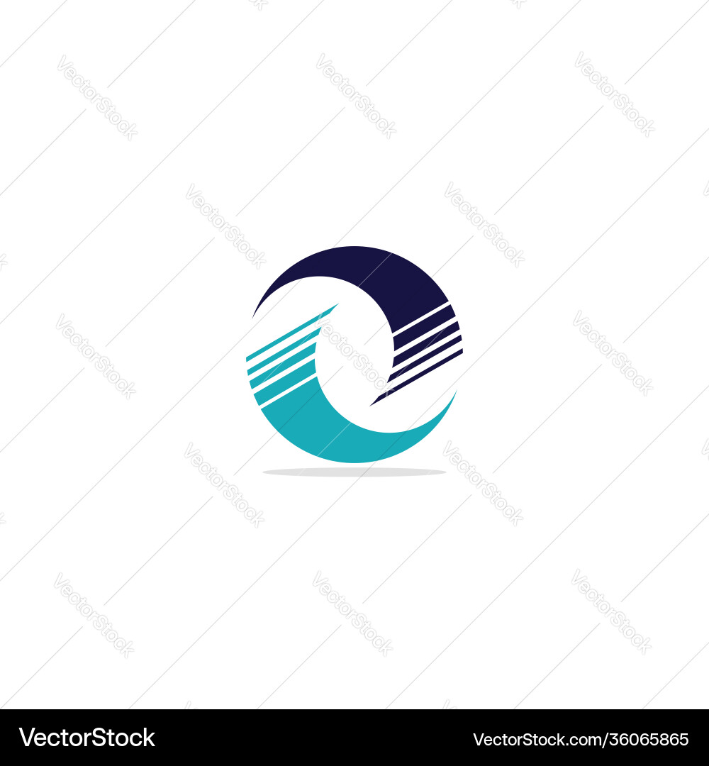 Round circle colored logo Royalty Free Vector Image