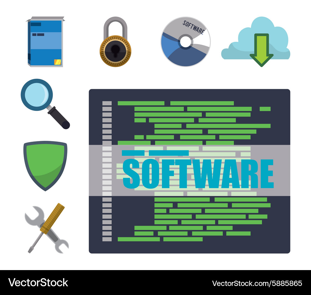 Software design Vector Image
