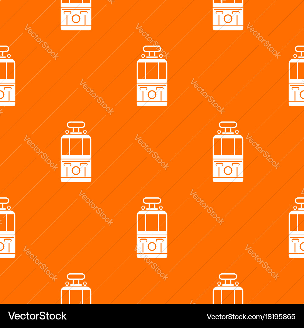 Tram front view pattern seamless Vector Image