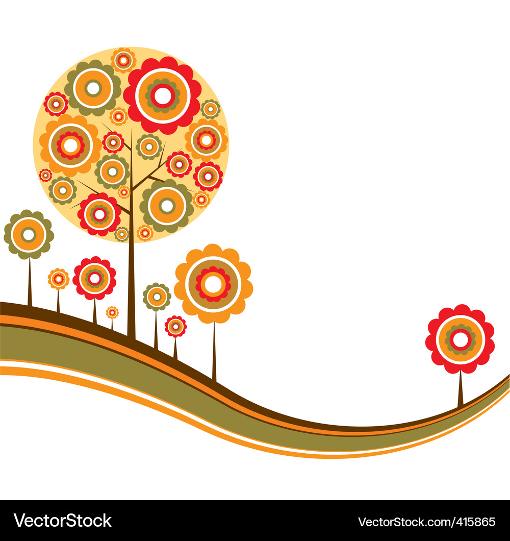 Tree autumn background Vector Image