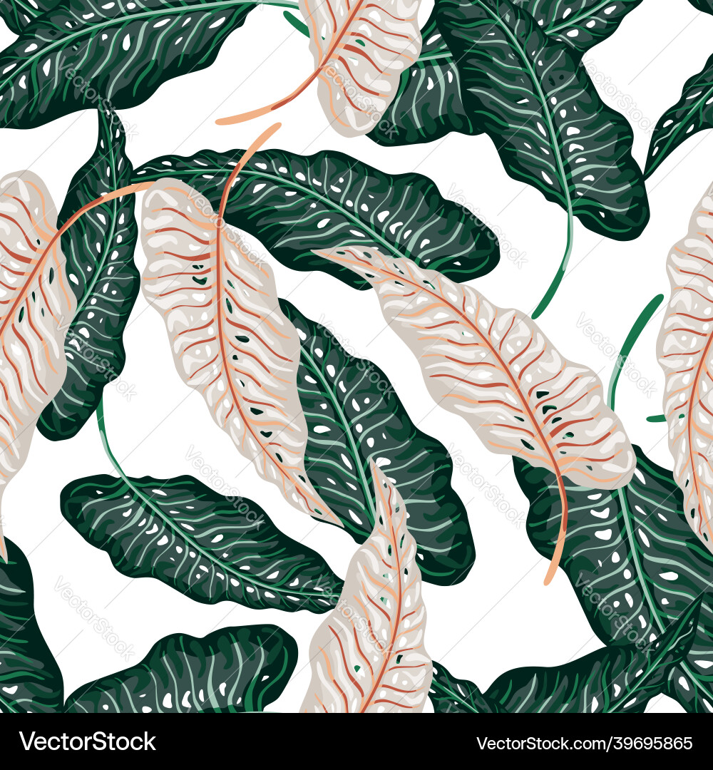 Tropical seamless pattern with vintage leaves Tropical seamless pattern with vintage leaves vector image