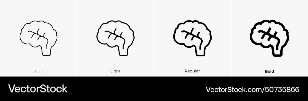 Artificial intelligence icon thin light regular vector image