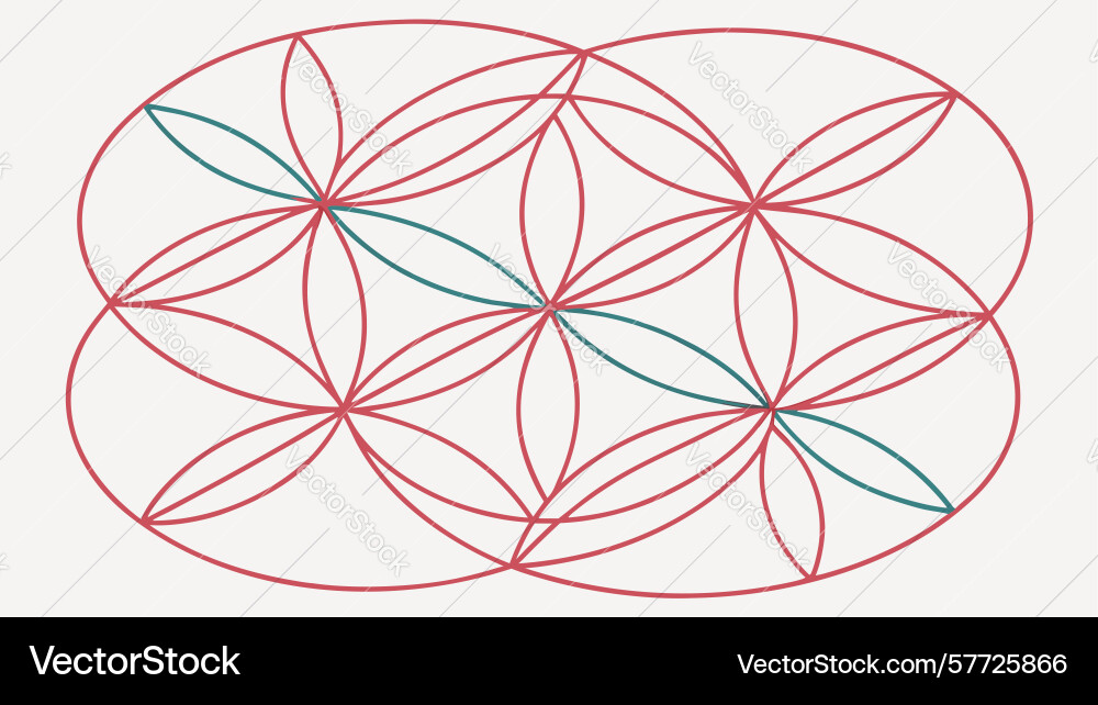 Delicate abstract overlapping ellipses pattern Vector Image