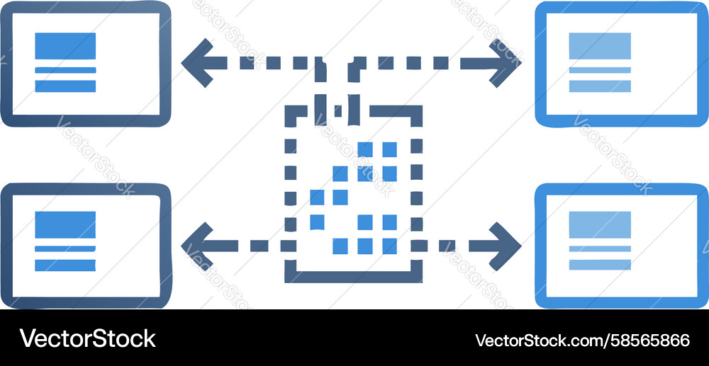 Document with QR Code Transfer Icon Vector Image