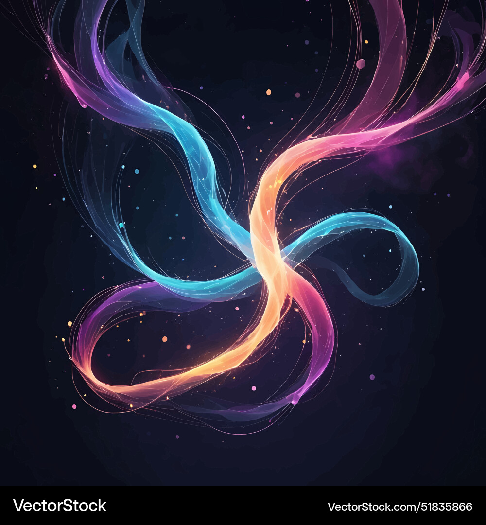 Ethereal abstract background design using glowing Vector Image