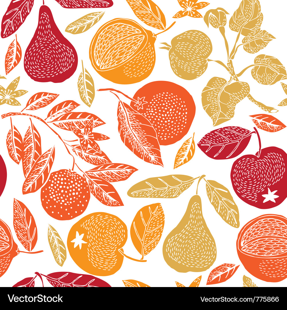 Fruit Pattern Print vector image