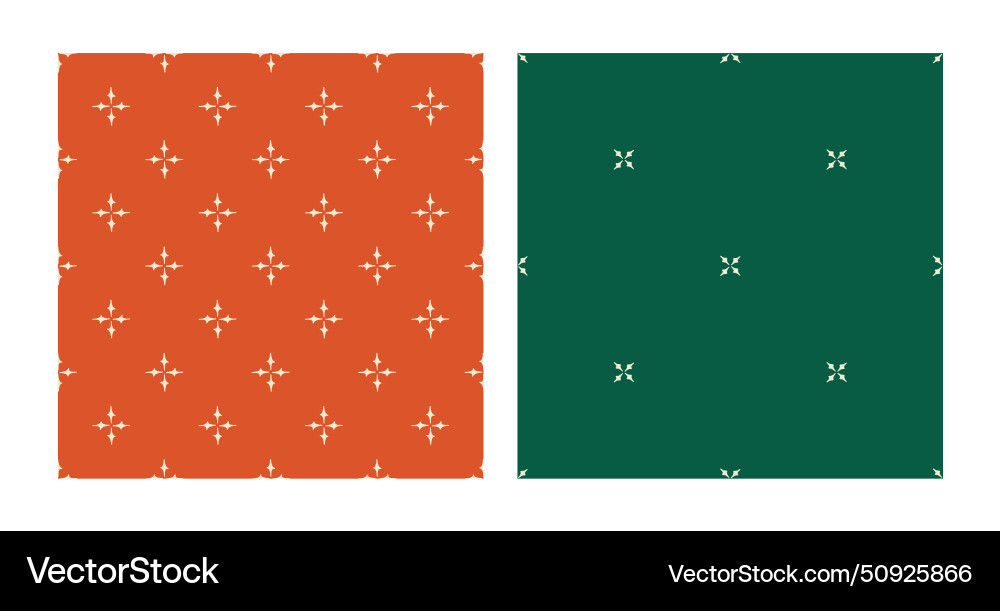 Geometric pattern set festive ornament in retro vector image