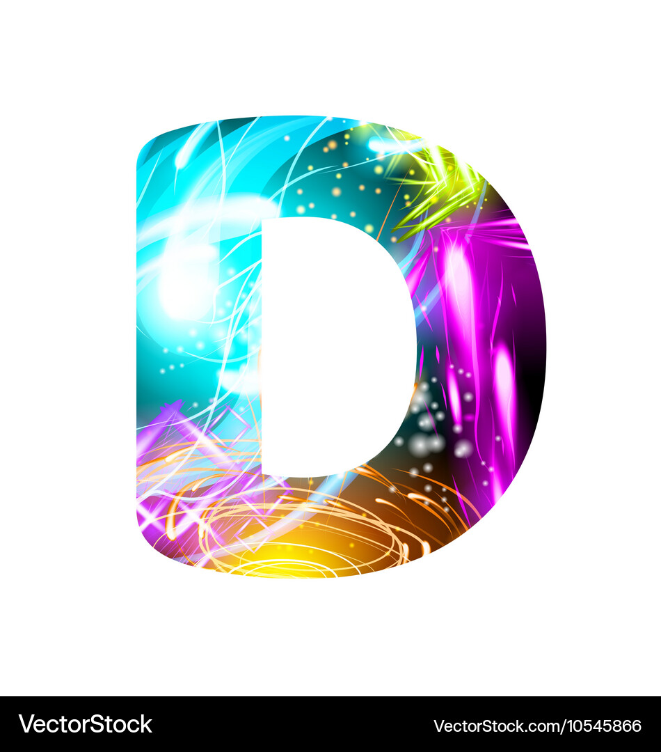 Glowing light effect neon font color design text Vector Image