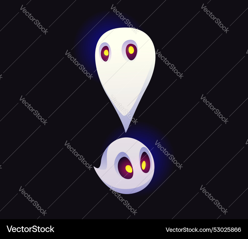 Halloween ghost font exclamation mark sign Halloween ghost font exclamation mark sign vector image