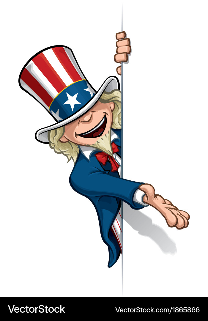 Uncle Sam with Banner Vector Image