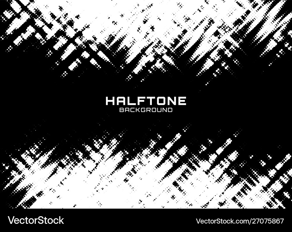 Halftone Dots Grunge Pattern vector image