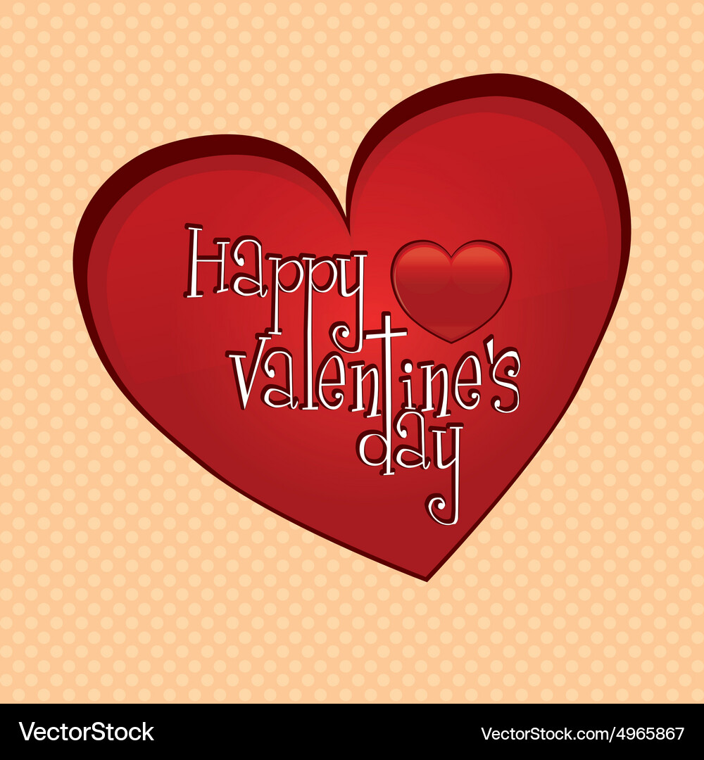 Light yellow background with a heart and text Vector Image