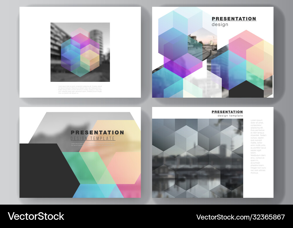 Modern Presentation Slides Layout Vector Image