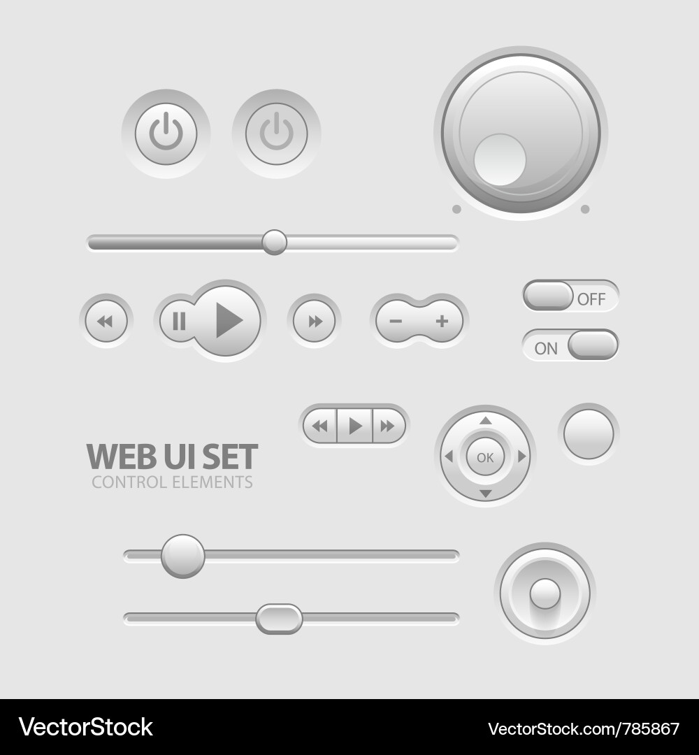 Moderne Gray Web UI Elemente Vektorbild