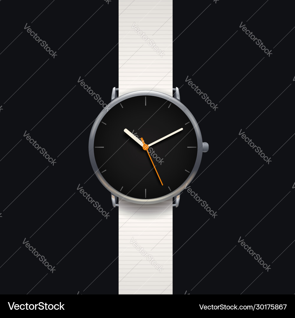 Moderne klassische Uhr auf schwarzem Hintergrund Moderne klassische Uhr auf schwarzem Hintergrund vektorbild