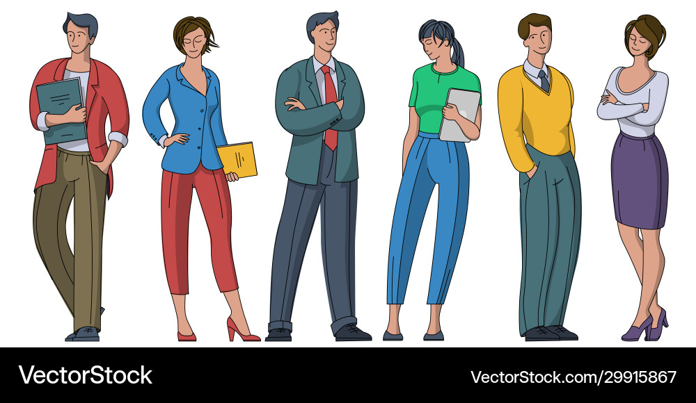 Set people characters Set people characters vector image